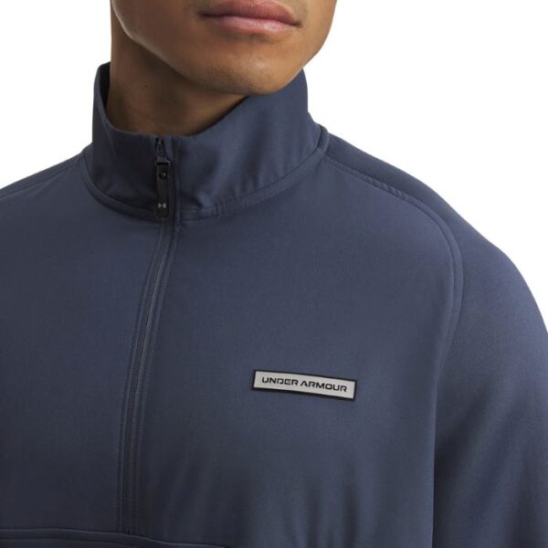 Under Armour Drive Pro Hybrid 1/2 Zip Golf Top - Grey/Black - Image 3