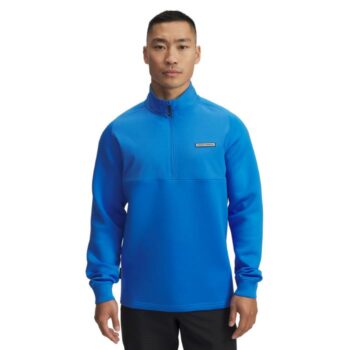 Under Armour Drive Pro Hybrid 1/2 Zip Golf Top - Blue/Black