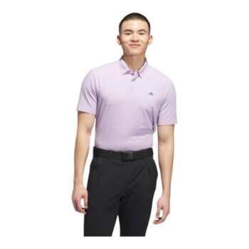 adidas Men's Go-to Rise Print Polo Shirt - Plum