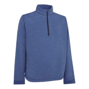Callaway Hex Textured 1/4-Zip Golf Fleece - Blue Heather