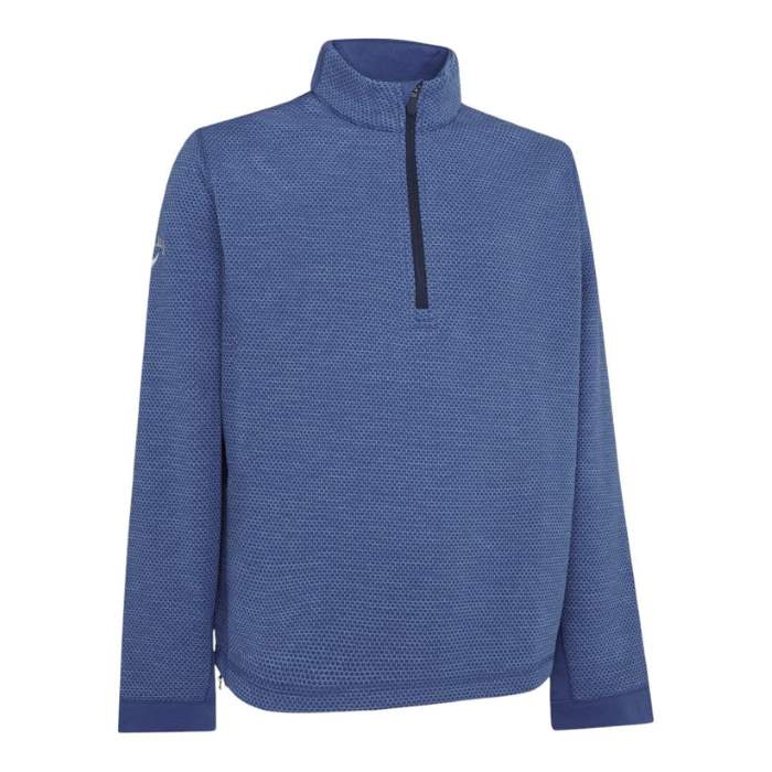 Callaway Hex Textured 1/4-Zip Golf Fleece - Blue Heather