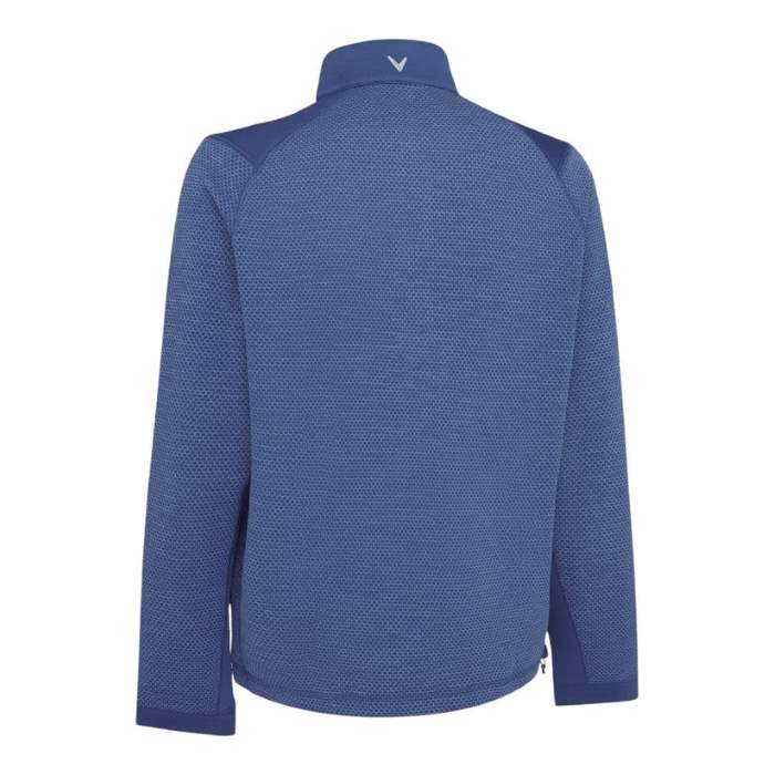 Callaway Hex Textured 1/4-Zip Golf Fleece - Blue Heather - Image 2