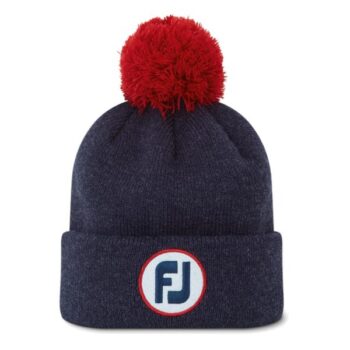 FootJoy FJ Solid Pom Pom Grey - Navy/Red