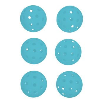 Pure4Fun Outdoor Pickleball 6 Pack - Blue
