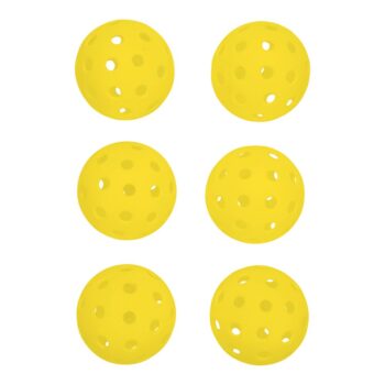 Pure4Fun Outdoor Pickleball 6 Pack - Yellow