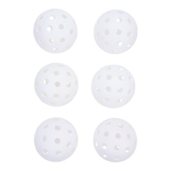 Pure4Fun Outdoor Pickleball 6 Pack - White