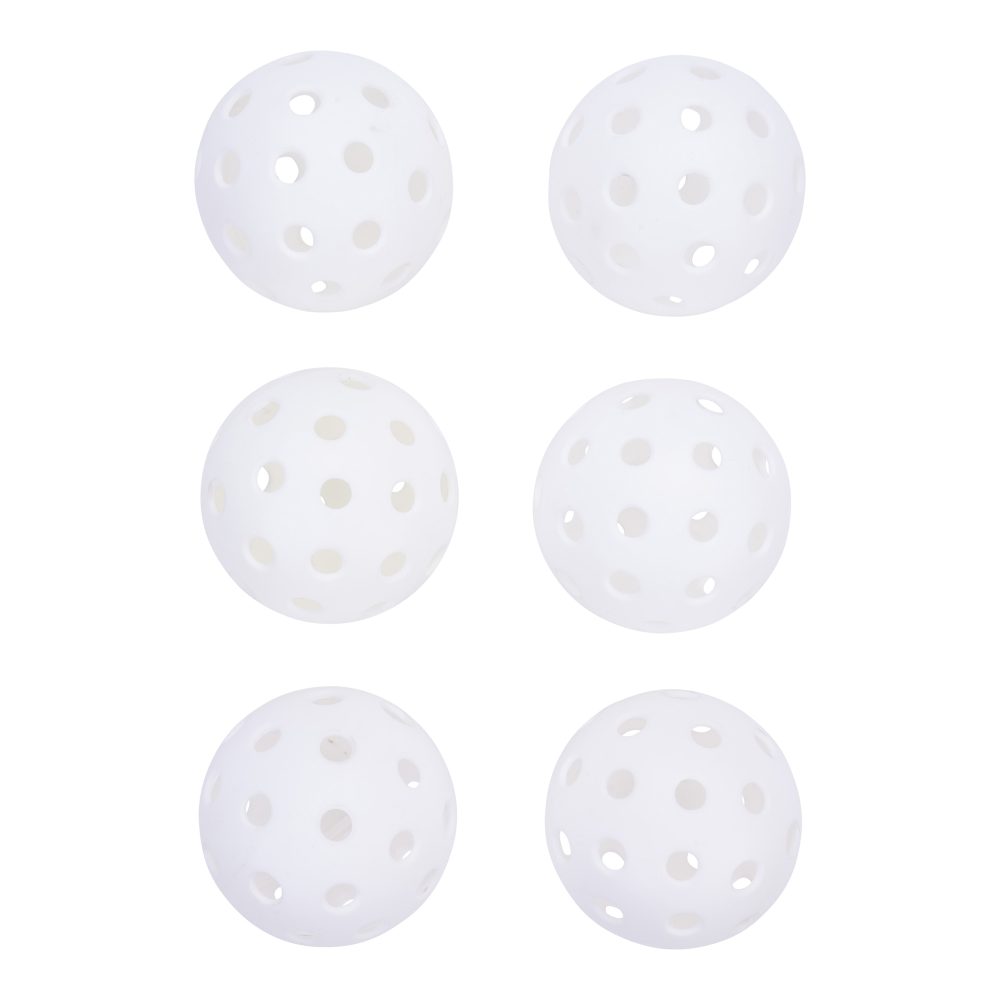 Pure4Fun Outdoor Pickleball 6 Pack - White