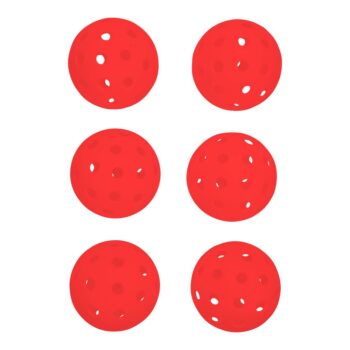 Pure4Fun Outdoor Pickleball 6 Pack - Red
