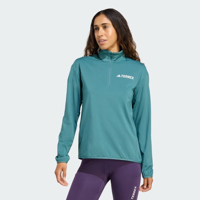 adidas Womans Terrex Multi Climawarm Half-Zip Tech Top