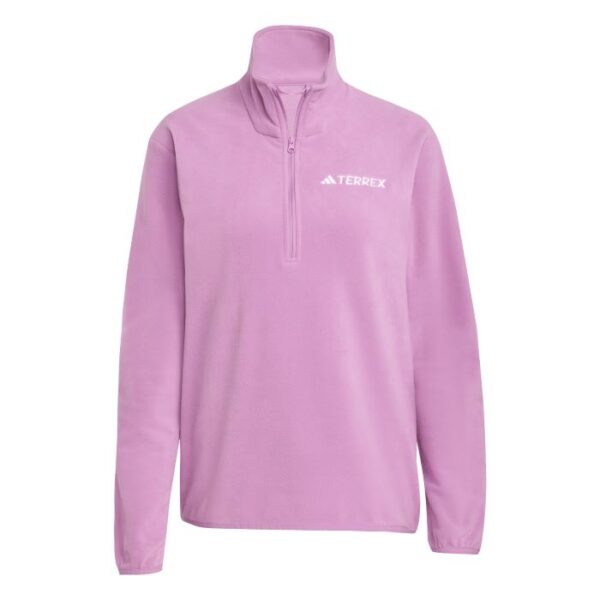adidas Women's Essentials Terrex 1/2 Zip Fleece - Purple - Image 4