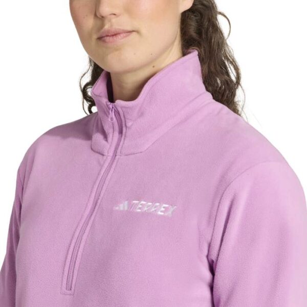 adidas Women's Essentials Terrex 1/2 Zip Fleece - Purple - Image 3