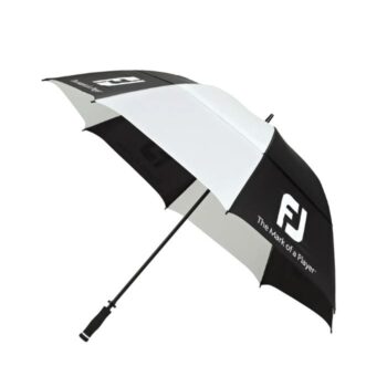 FootJoy Double Canopy Golf Umbrella - Black/White