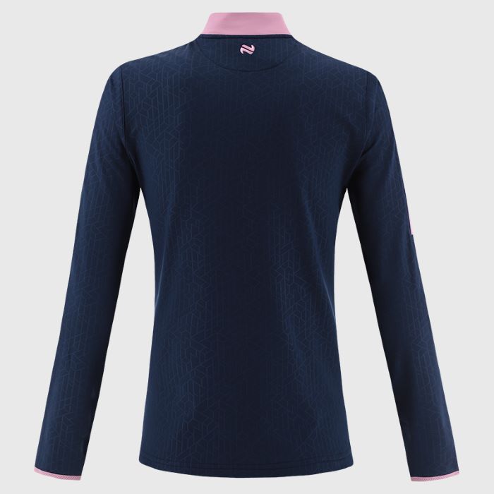 Offaly GAA O'Neills Ladies Hydra Half Zip - - Marine/Pink - Image 2