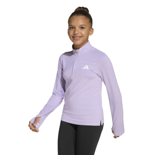 adidas Girls All Sports Favourite 1/4 Zip Long Sleeve Top