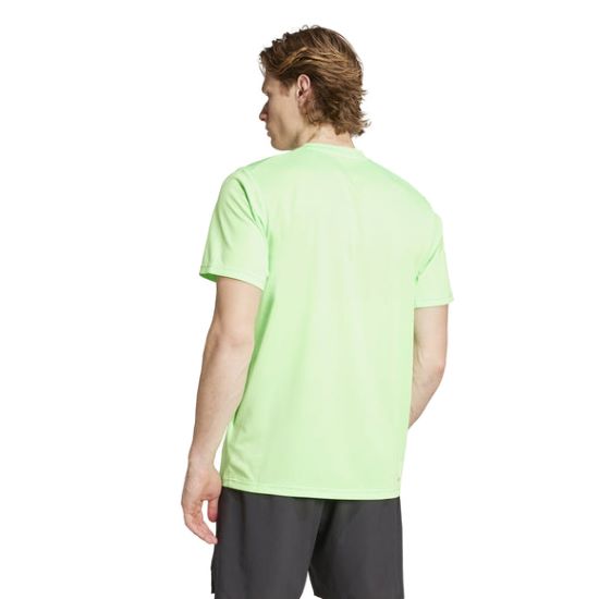 adidas Training Essential Base T-Shirt Men's - Lime/Black - Image 2