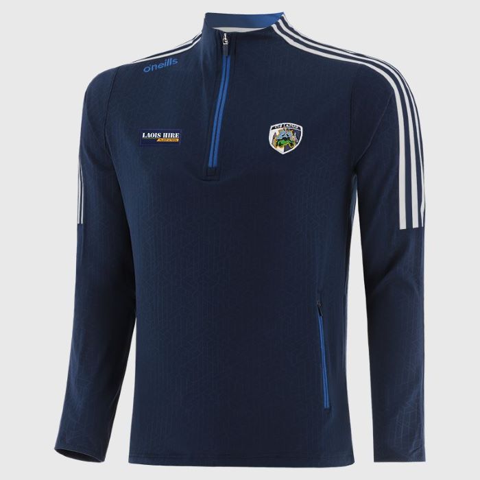 Laois GAA O'Neills Hydra Brushed Half Zip Top - Marine/White/Royal