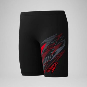 Speedo Boys Medley Logo Jammer - Black/Red