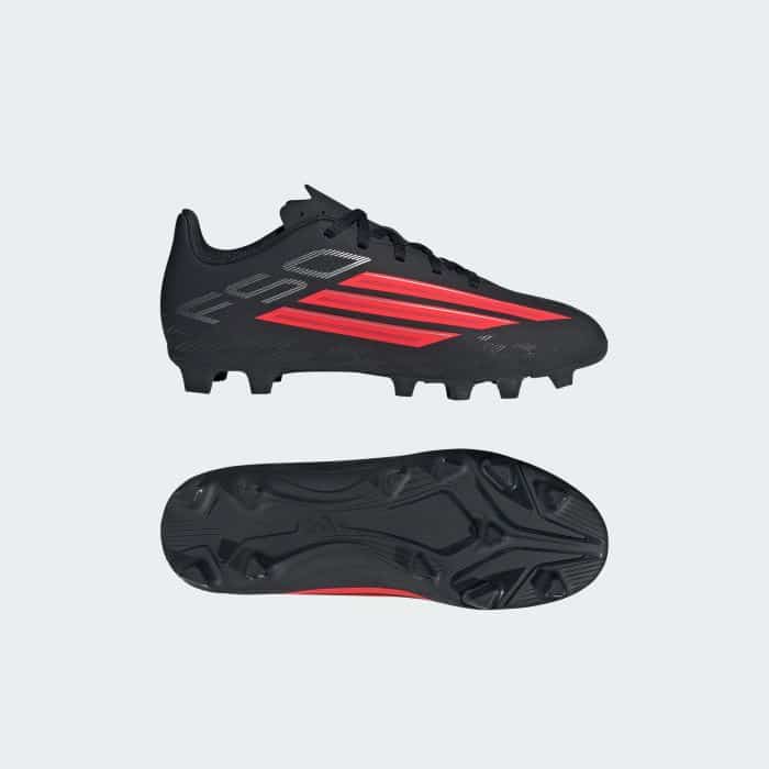 adidas F50 CLUB FG Kids Football Boots - Black/Red - Image 3