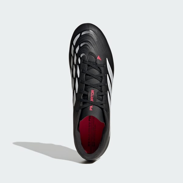 adidas Predator Club FG Football Boots - Black/White/Red - Image 4