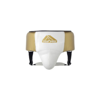 Top Pro Carbon Velcro Abdominal Guard - White/Gold
