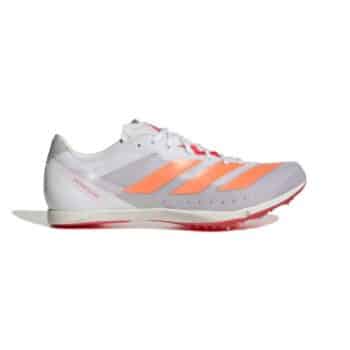 adidas DistanceStar Adult Running Spikes - White/Orange