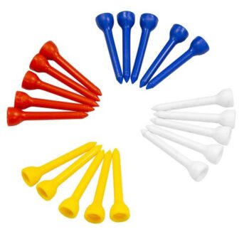 Longridge Golf Mixed Plastic 35mm Tees - 20 Pack