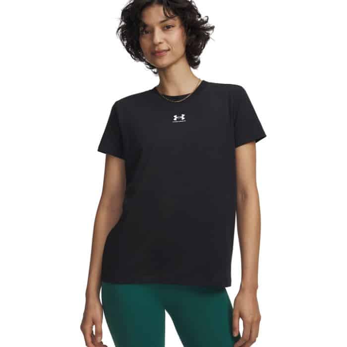 Under Armour Rival Core Short Sleeve Tee - Black/White