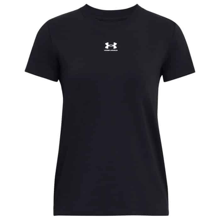 Under Armour Rival Core Short Sleeve Tee - Black/White - Image 3