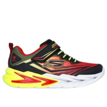 Skechers Boys S Lights: Flex-Glow Ultra - Charcoal/Red