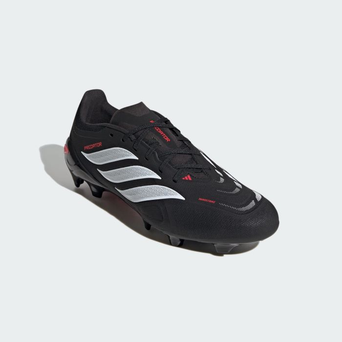 adidas Predator League FG Football Boots - Black/White/Red - Image 4