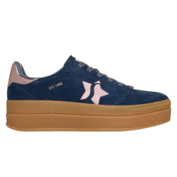 Skechers Academy HI Elevated Essence Trainers - Navy/Pink