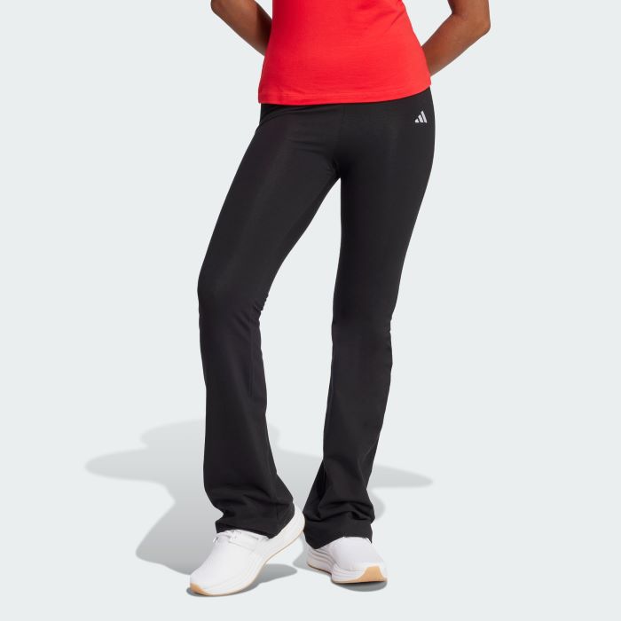 adidas Ladies Essentials Small Logo Flared Leggings - Image 3