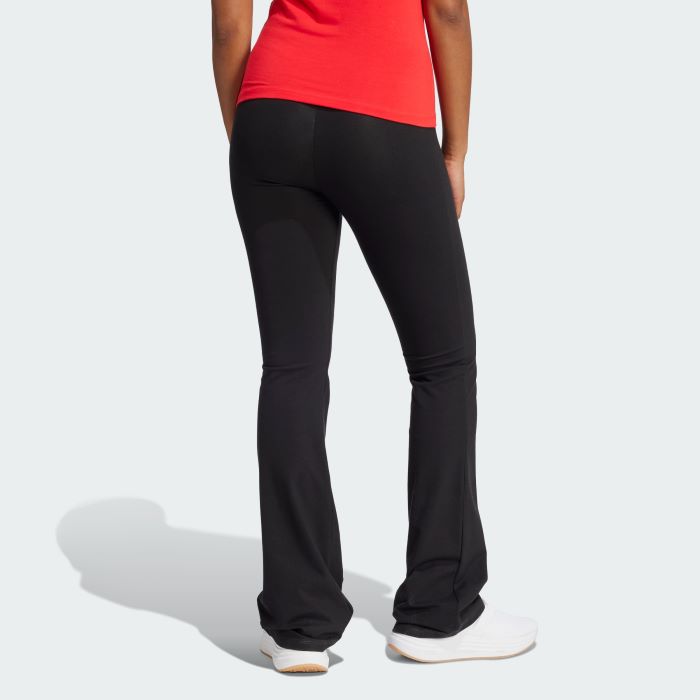 adidas Ladies Essentials Small Logo Flared Leggings - Image 2