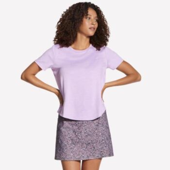 Skechers Ladies GO DRI Swift Tee - White/Pink