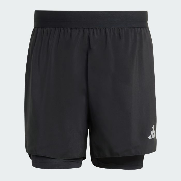adidas Mens adi365 Running Essentials 2in1 Shorts - Black