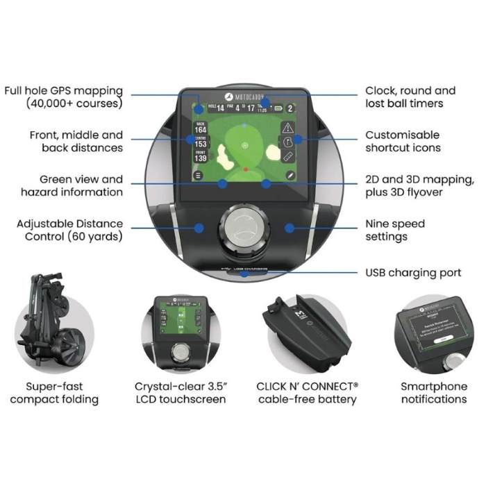 Motocaddy M5 GPS Lithium Electric Golf Trolley - Image 4