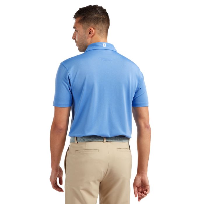 FootJoy Stretch Pique Solid Polo Shirt - Light Blue - Image 2