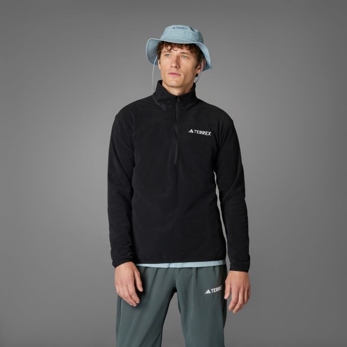 adidas Mens Terrex Essentials 1/2 Zip Fleece - Black