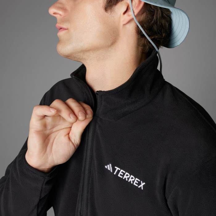 adidas Mens Terrex Essentials 1/2 Zip Fleece - Black - Image 2