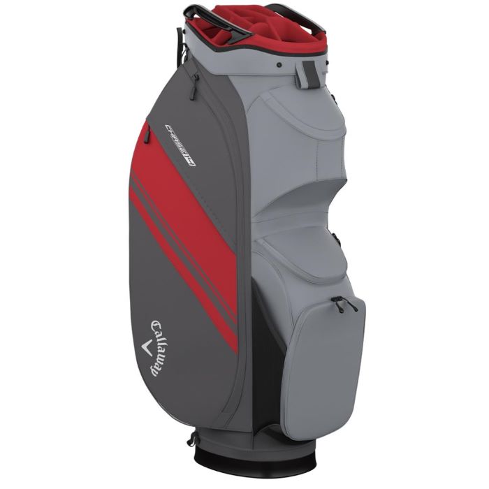 Callaway Chase 14 Cart Bag - Steel/Grey/Red - Image 3