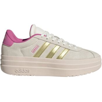 adidas VL Court Bold Trainer - White/Gold/Pink