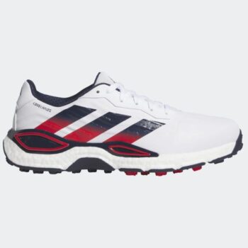 adidas CodeChao 27 Golf Shoes - White/Navy/Ruby