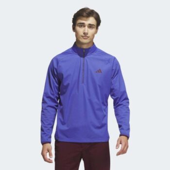 Adidas Ultimate Durable Water Repellant Wind Quarter Zip Top - Indigo