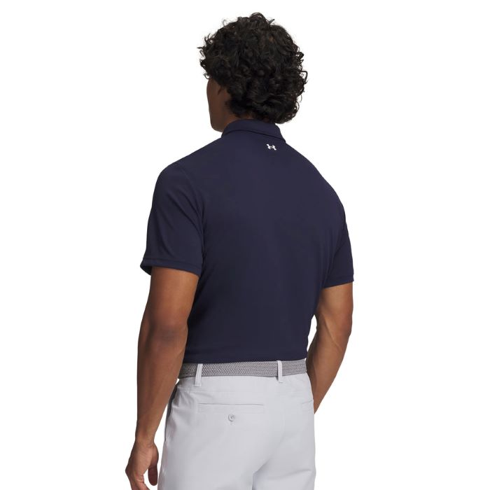 Under Armour Tee To Green Pique Polo Shirt - Navy/White - Image 2
