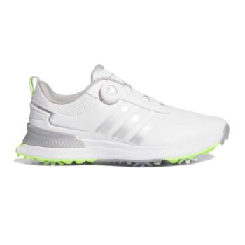 adidas R2C BOA Golf Shoes - White/Silver/Lemon