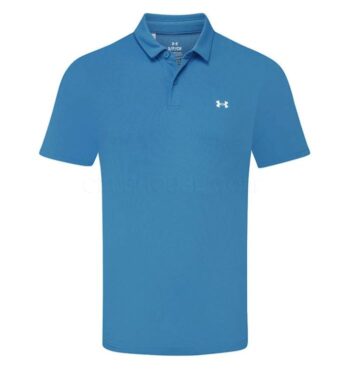 Under Armour Tee To Green Pique Polo Shirt - Blue/White