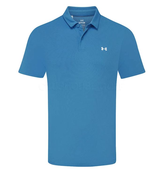 Under Armour Tee To Green Pique Polo Shirt - Blue/White